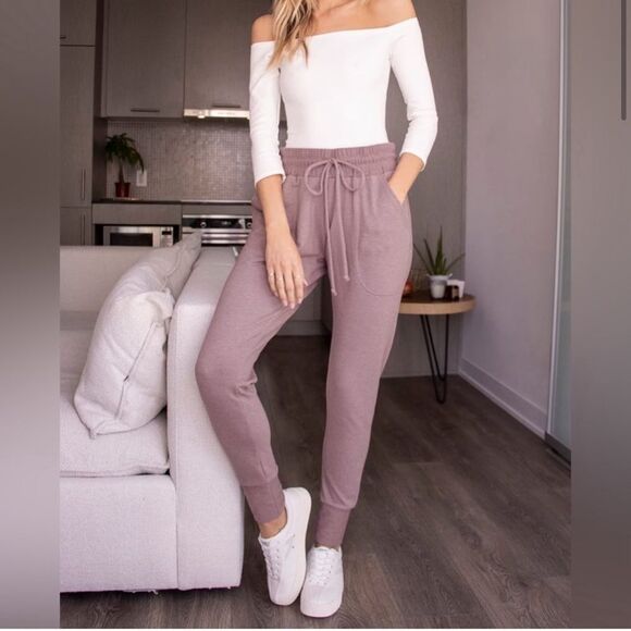 Free People Movement Sunny Washed Purple Skinny Jogger Sweatpants in XS - Picture 1 of 10